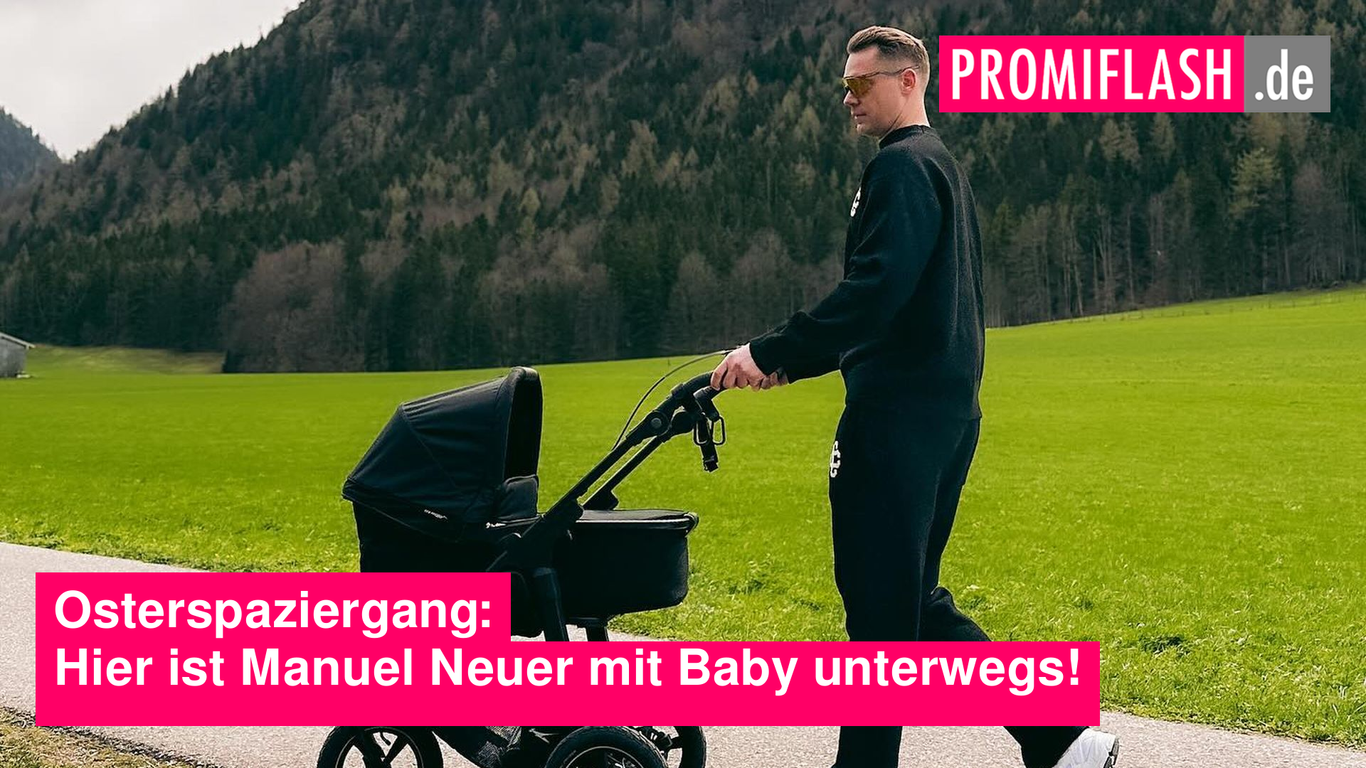 Osterspaziergang: Hier ist Manuel Neuer mit Baby unterwegs!