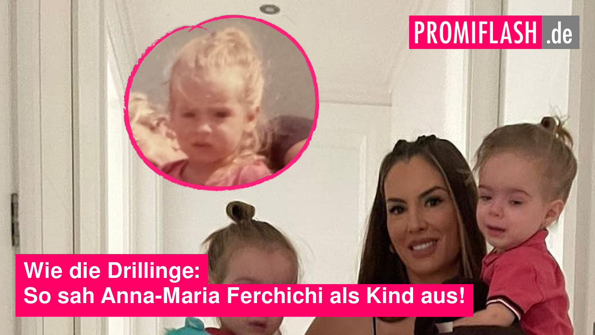 Wie die Drillinge: So sah Anna-Maria Ferchichi als Kind aus!