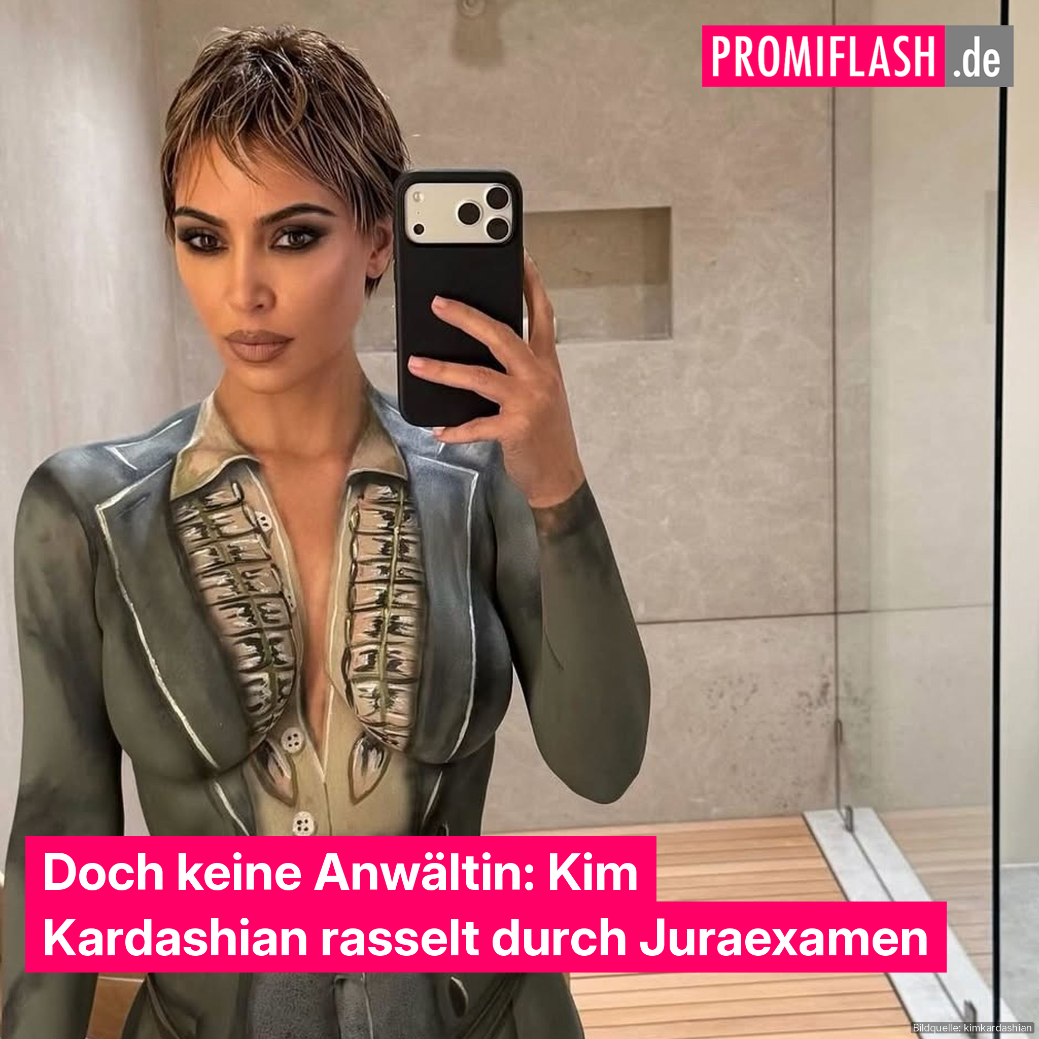 Doch keine Anwältin: Kim Kardashian rasselt durch Juraexamen, image size:2048x2048