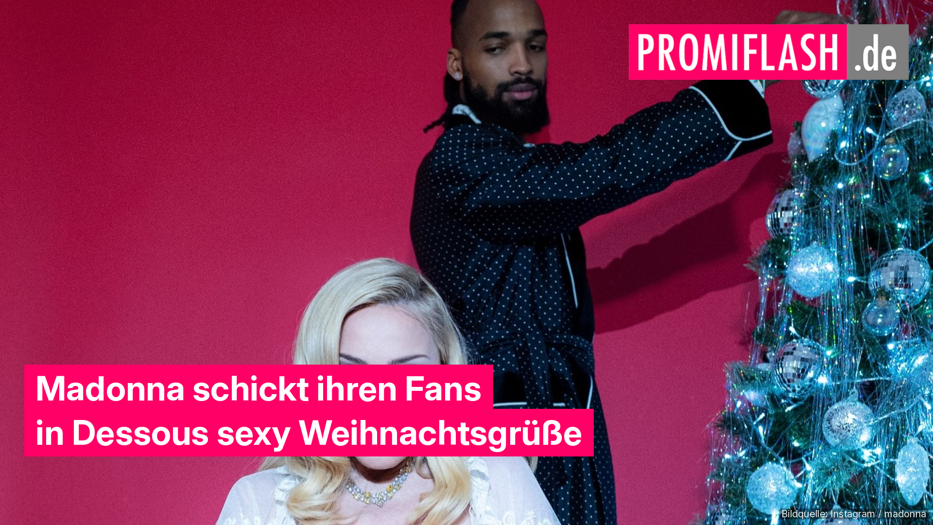 Madonna schickt ihren Fans in Dessous sexy Weihnachtsgre