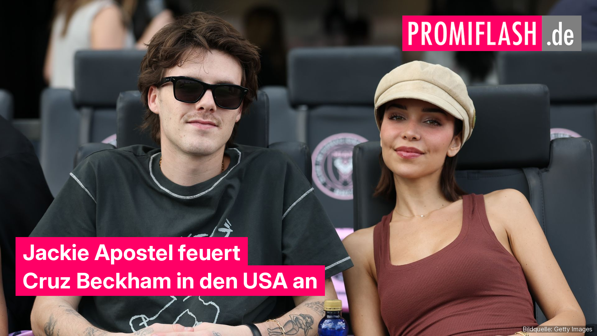 Jackie Apostel feuert Cruz Beckham in den USA an
